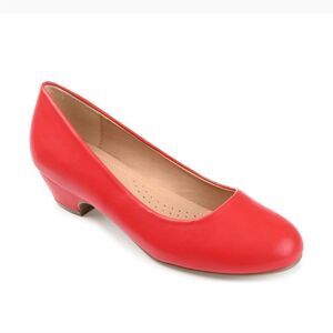 New JOURNEE COLLECTION Women's Red Comfort Office Casual Saar Low Heels size 9